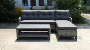 Galvanized steel frame with rattan sofa set KD Outdoor furniture made by Viet Nam manufacture