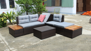 Outdoor Wholesaler Outdoor Sofa Lounge Sectional Patio Sofa Set steel Furniture Sofa Set