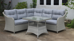 Modern Aluminium Frame with Rattan Sofa Set for Outdoor Patio Garden or Dining Application