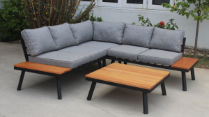 Outdoor Leisure Style Patio Sofa Set Sectional Lounge Steel