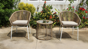 Chair Set For Steel frame Garden Patio Balcony