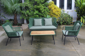 ATP-1021 Green Woven Rope Outdoor Loveseat Set