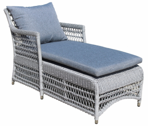 Wicker Outdoor Chaise Lounge by Aluminum Frame