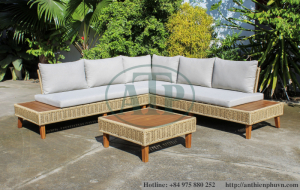 Aluminium Frame with Rattan Sofa Set Manufacturer for Outdoor Patio Garden or Dining Application