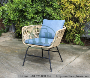 Outdoor Patio Furniture  Style Rattan Chair Cafe