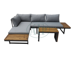 Galvanized steel with Customized outdoor sofa combination Modern garden sofas set Villa Hotel