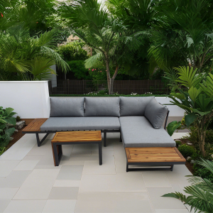 Galvanized steel with Customized outdoor sofa combination Modern garden sofas set Villa Hotel